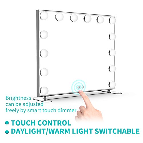 Nitin Lighted Vanity Mirror with Touch Control Design, Hollywood Makeup