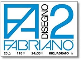 FabrianoF2 Sketchbook, 24 x 33 cm, Smooth Finish, 110 g/m2 Weight, 20 Sheets 24 x 33 cm