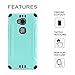 Huawei Sensa 4G LTE [Straight Talk] H710VL H715BL / Honor 5X Armor Case Heavy Duty Brushed Metal Metallic Finish Slim Fit Shock Impact Dual Layer Protection Hybrid TPU Hard Case (Teal)