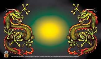 Double Dragon Green Gaming Playmat