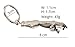 Olivery Keychain, Jaguar Leaper Chrome Color, 3D Metal Stainless Steel Key Chain Fob for Men and Women