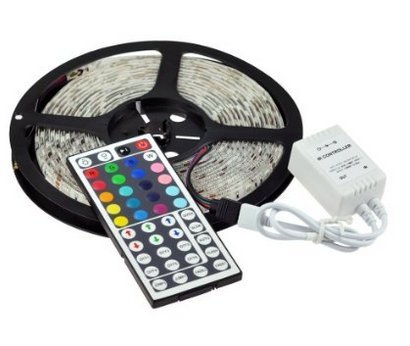 SoLed 5M 16.4Ft RGB 5050SMD 300LED Waterproof Flexible LED Light Strip lamp + 44Key IR Remote (Supports Max 5 meters of RGB LED flexible strips)