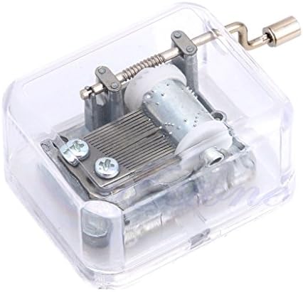 MagiDeal Hand Crank Music Box Movement Play Swan Lake - Silver