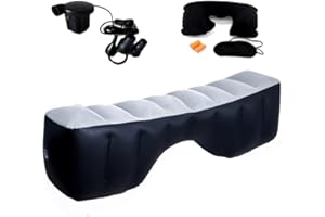 Onirii Inflatable Car Air Travel Mattress Back Seat with Pump,130×27×37 cm Car Camping Portable Sleeping Gap Pad Air Bed for Car,SUV