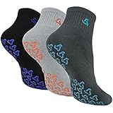 6 Pairs Non-Slip Yoga Socks With Grips For Pilates Barre Hospital Use