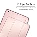 Infiland iPad Mini 1/2/3 Case - Ultra Slim Smart-shell Stand Case Cover with Translucent Frosted Back Protector (with Auto Wake/Sleep) for iPad Mini 1/iPad Mini 2/iPad Mini 3 Tablet,Rose Gold