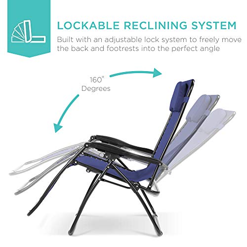 Best Choice Products Oversized Zero Gravity Chair, Folding Outdoor