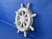 Hampton Nautical Rustic White Ship Wheel, 12