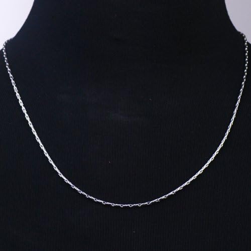 Unisex 925 Sterling Silver Rat Tail Chain Necklace-Silver by TJSpecial