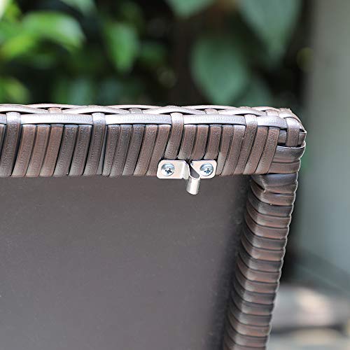 image for Patiorama Outdoor Wicker Storage Box Patio Aluminum Frame Espresso Bro