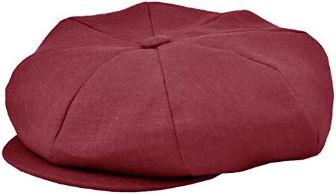 Emstate Irish Linen 8 Panel Applejack Newsboy Cap Made in USA Many Colors