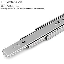 DECORITEN 6 Pair Drawer Slides Full Extension, Soft