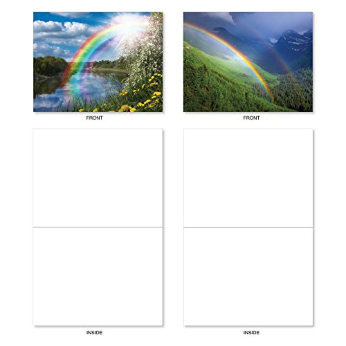 image for The Best Card Company M4963OCB-B1x10 Rainbow Bright: 10 Assorted Blank