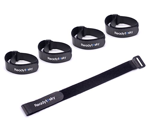 Readytosky RC Lipo Battery Straps 300mm x 20mm HD Rubberized Leather Non-Slip Battery Tie Down Strap(5PCS)