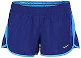 Nike Women's Dri-Fit 2-In-1 Running Shorts-Royal Blue/Volt-XS