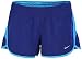 Nike Women's Dri-Fit 2-In-1 Running Shorts-Royal Blue/Volt-XS
