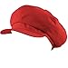 The Hat Depot 100% Cotton Plain Blank 6 Panel Newsboy Gatsby Apple Cabbie Cap Hat Made in USA (Red)
