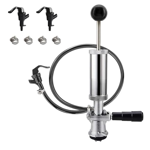 4'' Keg Pump +3 Faucet+4 Hose Clamps, Keg Party Pump US Sankey