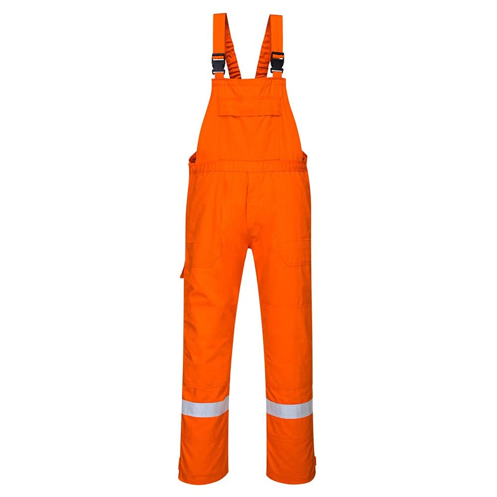 Portwest Bizflame Plus Bib and Brace, Size: 4XL, Colour: Orange, FR27ORR4XL