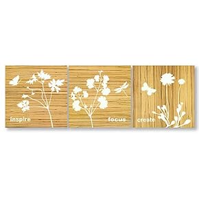 Wall26-3 Panel Canvas Wall Art- Wooden Texture Art...