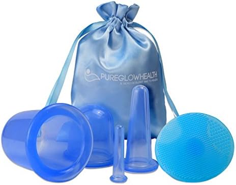 Soft Therapy Cupping Set Pain Relieving - Relaxing Circulation Improving Soft Silicone Body, Back and Face Massager, Post Gym, Workout or Sports Tension and Stress Reliever (4 Cups)