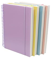 Large Spiral Notebook With Bandage, 4 Pcs 10.2 Inch