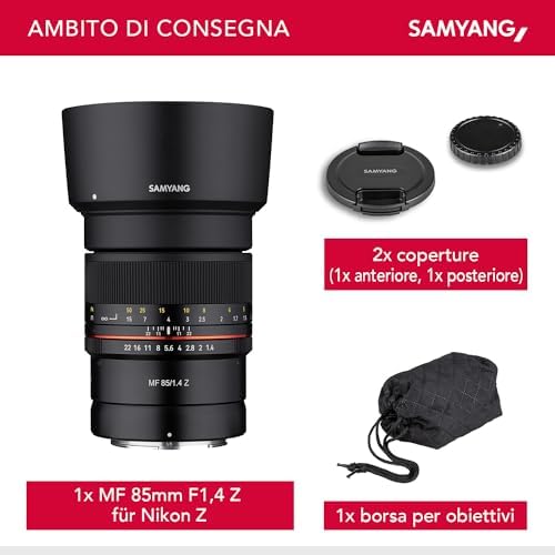 Samyang MF 85mm F1.8 Z Nikon Zaino per il tempo libero, 103 cm, Nero (Schwarz)