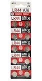 GI LR44 A76 AG13 1.5 Volt Alkaline Button Cell Batteries for Watches Clocks Remotes Games Controllers Toys & Electronic Devices (10)