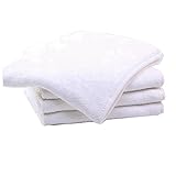 Bamboo Microfiber Inserts Liners for Adults Cloth Diapers for Incontinence Care, 4-layer Washable Reusable Large Absorbent (4 pieces)