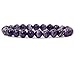 Natural Purple African Crystal Gemstone 8mm Round Beads Stretch Bracelet 7 Inch Unisex