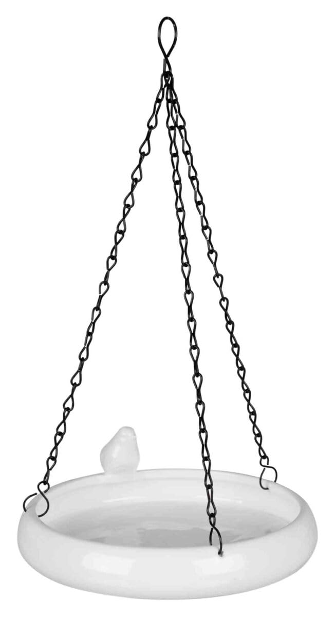 Trixie 55629 Hanging Bird Bath Ceramic 500 ml/Diameter 21 cm White