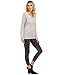 ROMWE Women's V-Neck Long Sleeve Basic Loose Knit Sweater Tops