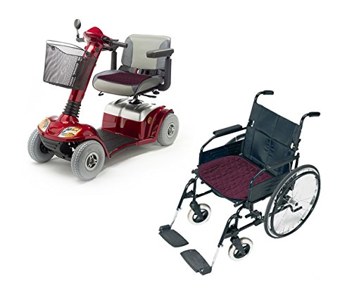 Americare Absorbent Washable Waterproof Seat Protector Pads 21"x22" - Burgundy