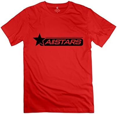 SLW Men or Boy Short sleeve T-shirt Allstars Celebrities City Basketball People Red XXXL red