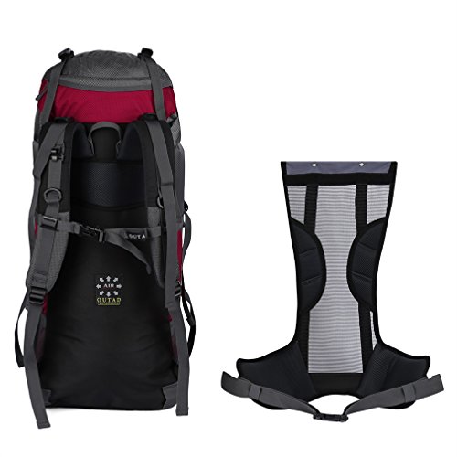 OUTAD-60L55L5L-Hiking-Backpack-Camping-Backpacking-Mountaineering-Hiking-Multi-Day-Pack-Red