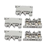 uxcell 5Pcs ASK1EN DIN Rail Mount Fuse Holder Terminal Block 500V 4mm2 Cable Gray