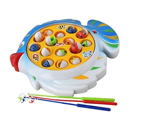 Iso Trade Angelspiel Elektrisch 3 Angeln 15 Fische Spielzeug ab 3 Jahren Batteriebetrieben #6717