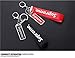 Supreme Double Side Key Chain- Fashion Design Neck Strap Keychain Holder Ring Style for Keys Phones Bags Accessories (Black and Red)