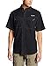 Columbia Men's Low Drag Offshore Short Sleeve Shirt, UPF 40 Protection, Moisture Wicking Fabric, Medium, Black