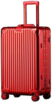 Qzny Suitcase, Business Ultra Light Classic All Aluminum Alloy Trolley Case Fits 20-28 Inch Hard Shell Luggage Holdall Bag Universal Wheel Boarding Chassis (Color : D, Size : 492771cm)