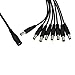 NeeKeons DC 1 Female to 8 Male Power Splitter Cable for CCTV