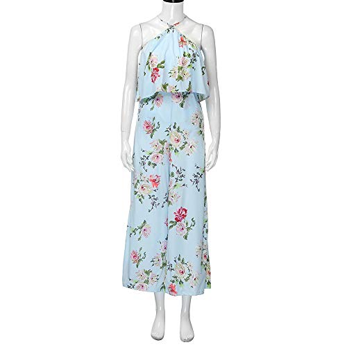 TOTOD Camisole Jumpsuit for Women Summer Sleeveless Strap Backless Loose Long Playsuits Elegant Rompers - Thumbnail 4