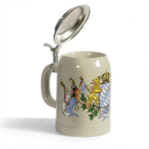 Steinkrug Mit Zinndeckel