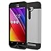 MoKo ASUS ZenFone 2E / ZenFone 2 5.0 Case - [Scratch Resistant] Armor Series Dual Layer Protection - Bumper Case for ASUS ZenFone 2 5.0 Inch / ZenFone 2 e / ZE500CL 2015 Release, SILVER