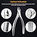 Cuticle Nippers Trimmer Clippers Cutter Stainless Steel Cuticle Remover Tapered Shape Handmade Manicure Nail Care Tool, opove X4 Matte Silver