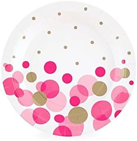 Paper Eskimo DPPH3499 Dessert Plate (12 Pack), Pink