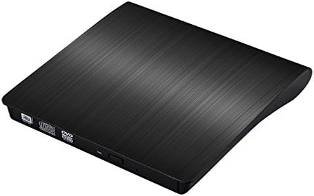 KrBn USB 3.0 Ultra Portable External CD DVD RW DVD ROM Drive Writer Burner for Mac, Macbook Pro Air iMAC , Laptops, Desktops, Notebooks (Black)