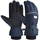 Boys Girls Winter Gloves Kids Ski Snow Snowboard Anti-slip Waterproof Gloves Warm Gloves for Children 6-12 Years Old