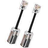 iMBAPrice (Pack of 2) Telephone Cord Detangler - 360 Degree Rotating Landline Swivel Cord Untangler (Black) Anti-Tangle Telephone Handset Cable