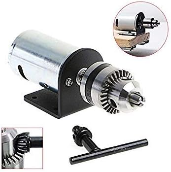 Sellify Mini HandDIY Lathe Press 555 Motor w/ 1/8" Chuck+ Mounting Bracket 12-36V